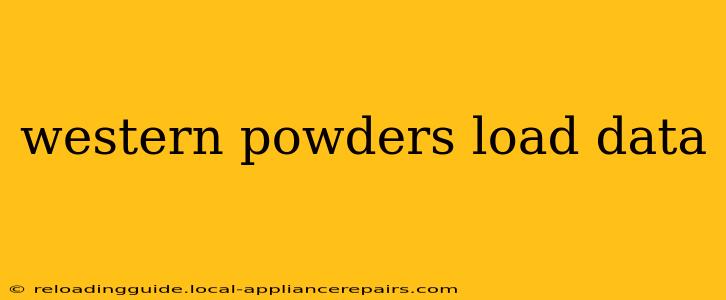 western powders load data