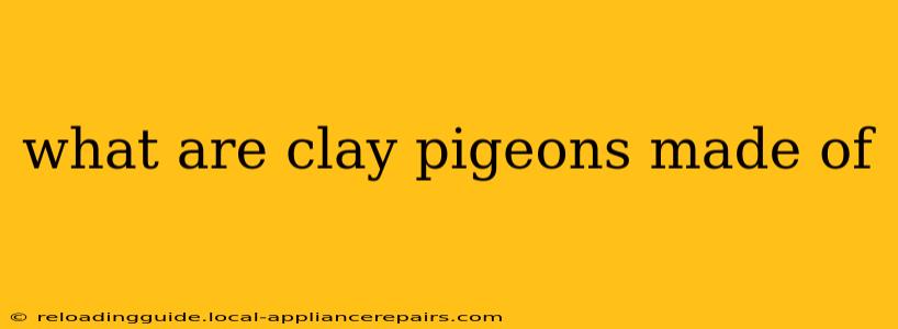 what are clay pigeons made of