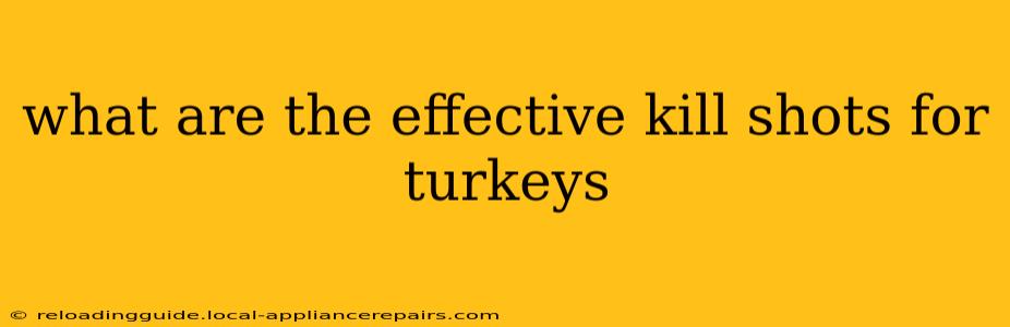 what are the effective kill shots for turkeys