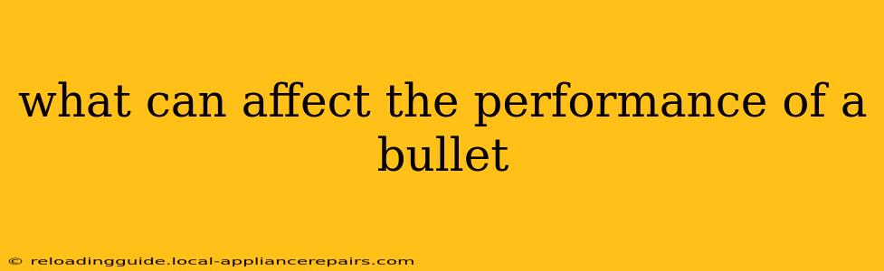 what can affect the performance of a bullet