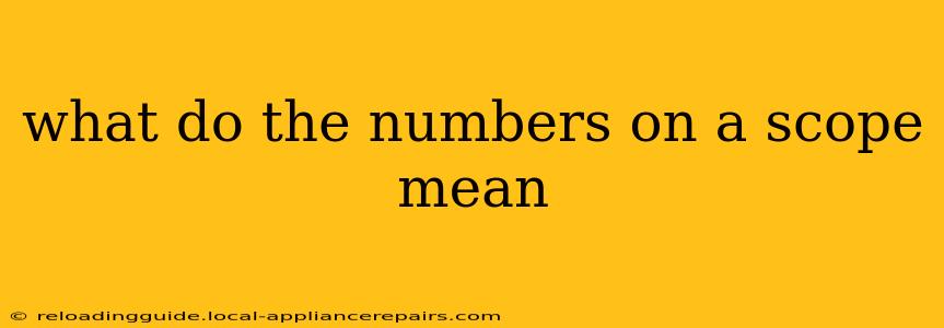 what do the numbers on a scope mean