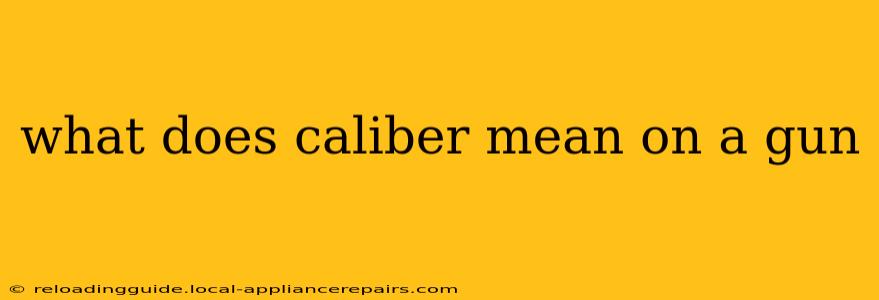 what does caliber mean on a gun