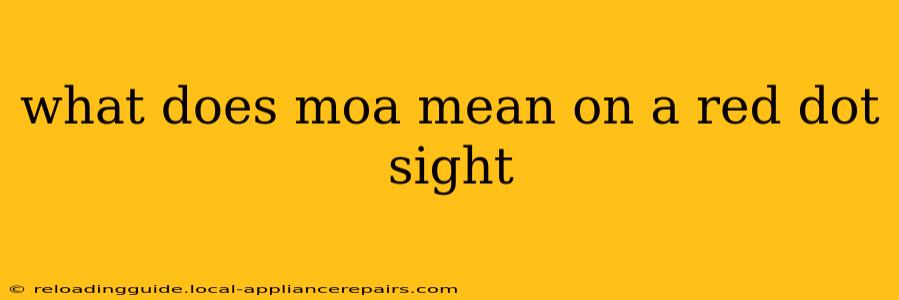 what does moa mean on a red dot sight