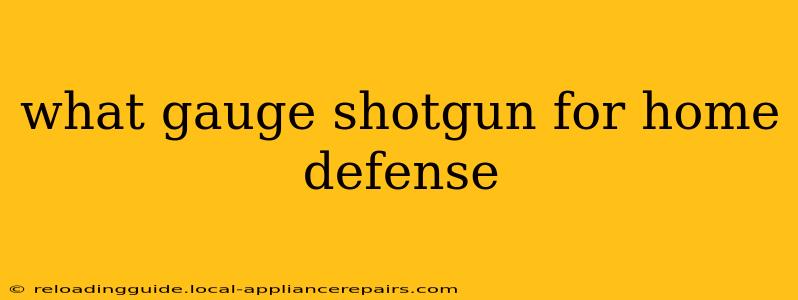 what gauge shotgun for home defense