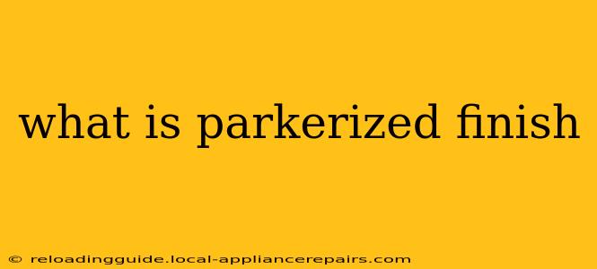 what is parkerized finish