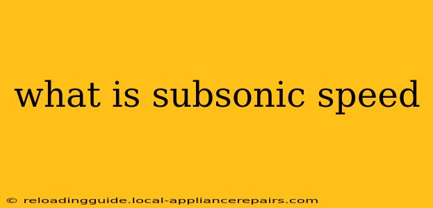 what is subsonic speed