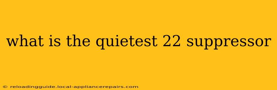 what is the quietest 22 suppressor