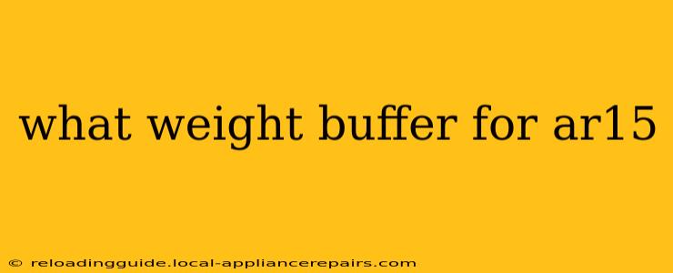 what weight buffer for ar15