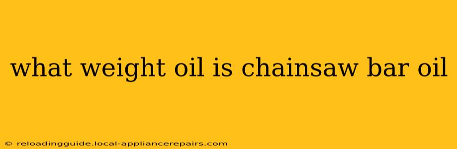 what weight oil is chainsaw bar oil