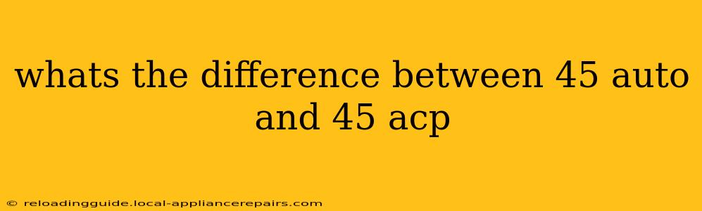 whats the difference between 45 auto and 45 acp