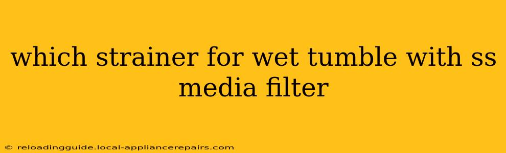 which strainer for wet tumble with ss media filter