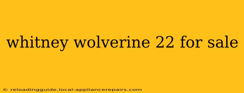 whitney wolverine 22 for sale