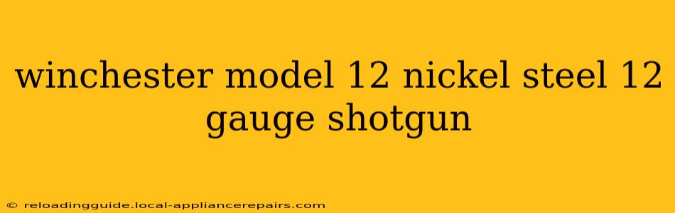 winchester model 12 nickel steel 12 gauge shotgun